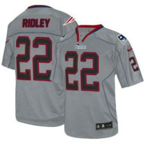 Nike Patriots -22 Stevan Ridley Lights Out Grey Stitched NFL Elite Jersey