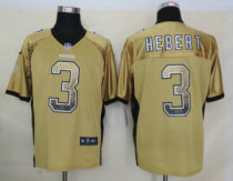 2013 NEW Nike New Orleans Saints 3 Hebert Drift Fashion Gold Elite Jerseys