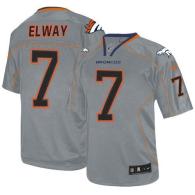 Nike Denver Broncos #7 John Elway Lights Out Grey Men's Stitched NFL Elite Jersey