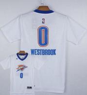 Oklahoma City Thunder -0 Russell Westbrook White Pride Stitched NBA Jersey