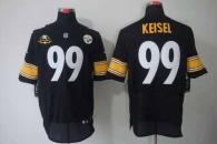 Nike Pittsburgh Steelers #99 Brett Keisel Black Team Color With 80TH Patch Men's Stitched NFL Elite