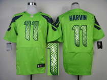 Nike NFL Seattle Seahawks #11 Percy Harvin Green Alternate Men‘s Stitched Elite Autographed Jersey
