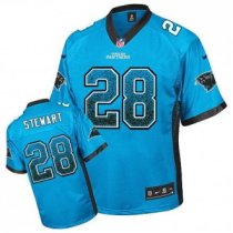 Nike Carolina Panthers -28 Jonathan Stewart Blue Alternate Stitched NFL Elite Drift Fashion Jersey