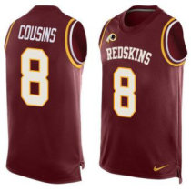 Nike Redskins -8 Kirk Cousins Burgundy Red Team Color Stitched NFL Limited Tank Top Jersey