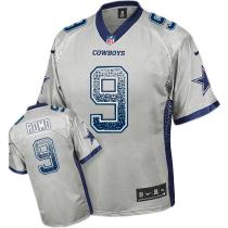 Nike Dallas Cowboys #9 Tony Romo Grey Men's Stitched NFL Elite Drift Fashion Jersey