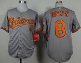 Baltimore Orioles #8 Cal Ripken Grey Cool Base Stitched MLB Jersey