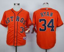 Houston Astros #34 Nolan Ryan Orange Cool Base Stitched MLB Jersey