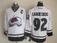 Colorado Avalanche -92 Gabriel Landeskog White Fashion Stitched NHL Jersey