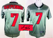 Autographed Nike San Francisco 49ers #7 Colin Kaepernick Grey Shadow Men's Stitched NFL Elite Jersey