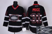 Autographed Montreal Canadiens -31 Carey Price Black Ice Stitched NHL Jersey