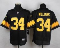 Nike Pittsburgh Steelers #34 DeAngelo Williams Black Gold No Men's Stitched NFL Elite Jersey