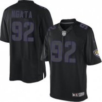 Nike Ravens -92 Haloti Ngata Black Men Stitched NFL Impact Limited Jersey