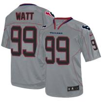 Nike Houston Texans -99 JJ Watt Lights Out Grey Mens Stitched NFL Elite Jersey