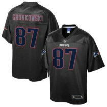 Nike New England Patriots -87 Rob Gronkowski Black NFL Pro Line Black Reverse Fashion Game Jersey