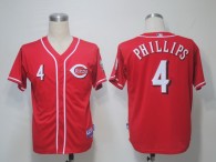Cincinnati Reds -4 Brandon Phillips Red Cool Base Stitched MLB Jersey