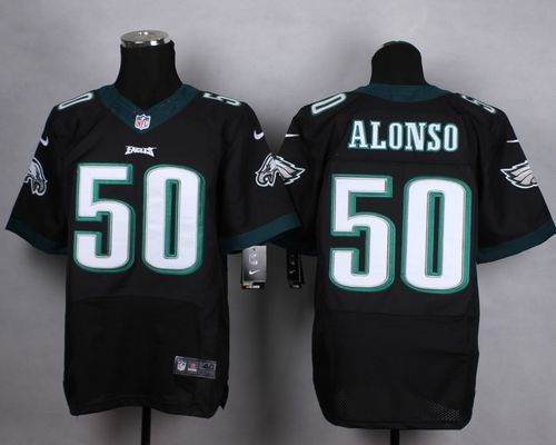 Nike Philadelphia Eagles #50 Kiko Alonso Black Alternate Men's Stitched NFL New Elite Jersey
