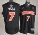 New York Knicks -7 Carmelo Anthony Black Melo Fashion Stitched NBA Jersey
