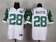 Nike New York Jets -28 Curtis Martin White Men's Stitched NFL Elite Jersey