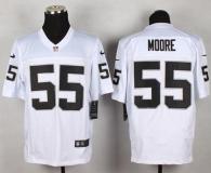 Nike Oakland Raiders #55 Sio Moore White Men's Stitched NFL Elite Jersey