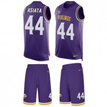 Vikings #44 Matt Asiata Purple Team Color Stitched NFL Limited Tank Top Suit Jersey