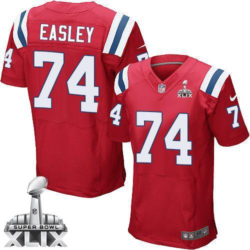 Nike New England Patriots -74 Dominique Easley Red Alternate Super Bowl XLIX Mens Stitched NFL Elite