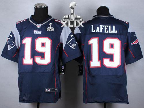 Nike New England Patriots -19 Brandon LaFell Navy Blue Team Color Super Bowl XLIX Mens Stitched NFL