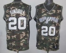 San Antonio Spurs -20 Manu Ginobili Camo Stealth Collection Stitched NBA Jersey