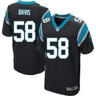Nike Panthers -58 Thomas Davis Black Team Color Men's Stitched NFL Elite Jersey