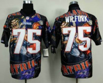Nike New England Patriots -75 Vince Wilfork Team Color NFL Elite Fanatical Version Jersey