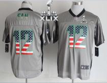 Nike Seattle Seahawks #12 Fan Grey Super Bowl XLIX Men‘s Stitched NFL Elite USA Flag Fashion Jersey