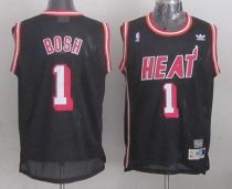 Miami Heat -1 Chris Bosh Black Hardwood Classics Nights Stitched NBA Jersey