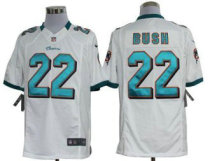 Nike Dolphins -22 Reggie Bush White Stitched NFL Limited Jersey