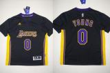 Revolution 30 Los Angeles Lakers -0 Nick Young Black Purple NO Stitched NBA Jersey