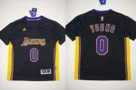 Revolution 30 Los Angeles Lakers -0 Nick Young Black Purple NO Stitched NBA Jersey