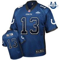 Nike Indianapolis Colts #13 TY Hilton Royal Blue Team Color With 30TH Seasons Patch Men‘s Stitched N