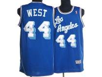 Mitchell and Ness Los Angeles Lakers -44 Jerry West Stitched Blue Throwback NBA Jersey