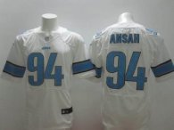 Nike Detroit Lions -94 Ziggy Ansah White NFL Elite Jersey