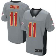 Nike Kansas City Chiefs #11 Alex Smith Grey Shadow Men's Stitched NFL Elite Jersey