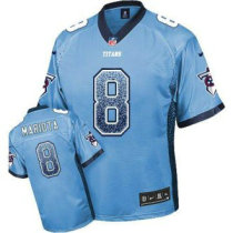 Nike Tennessee Titans -8 Marcus Mariota Light Blue Team Color Stitched NFL Elite Drift Fashion Jerse