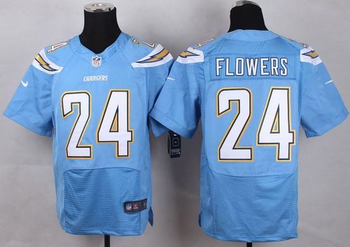 Nike San Diego Chargers #24 Brandon Flowers Electric Blue Alternate Men‘s Stitched NFL New Elite Jer