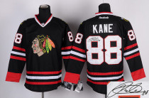 Autographed Chicago Blackhawks -88 Patrick Kane Stitched Black NHL Jersey