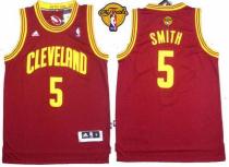 Revolution 30 Cleveland Cavaliers -5 JR Smith Red The Finals Patch Stitched NBA Jersey