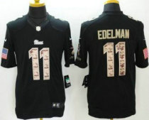 Nike New England Patriots -11 Julian Edelman Black Stitched NFL Limited Salute to Service Jersey