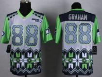 Nike Seattle Seahawks #88 Jimmy Graham Grey Men's Stitched NFL Elite Noble Fashion Jersey
