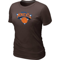 New York Knicks Big Tall Primary Logo Black Women T-Shirt (3)