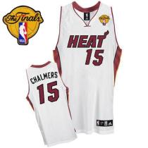 Miami Heat -15 Mario Chalmers White Finals Patch Stitched NBA Jersey