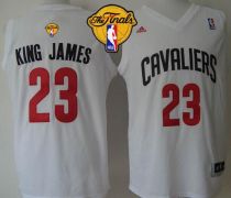 Cleveland Cavaliers -23 LeBron James White King Jame The Finals Patch Stitched NBA Jersey