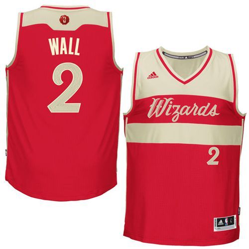 Washington Wizards -2 John Wall Red 2015-2016 Christmas Day Stitched NBA Jersey