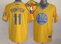 Golden State Warriors -11 Klay Thompson Gold 2013 Christmas Day Swingman The Finals Patch Stitched N