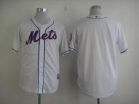 New York Mets Blank White Cool Base Stitched MLB Jersey